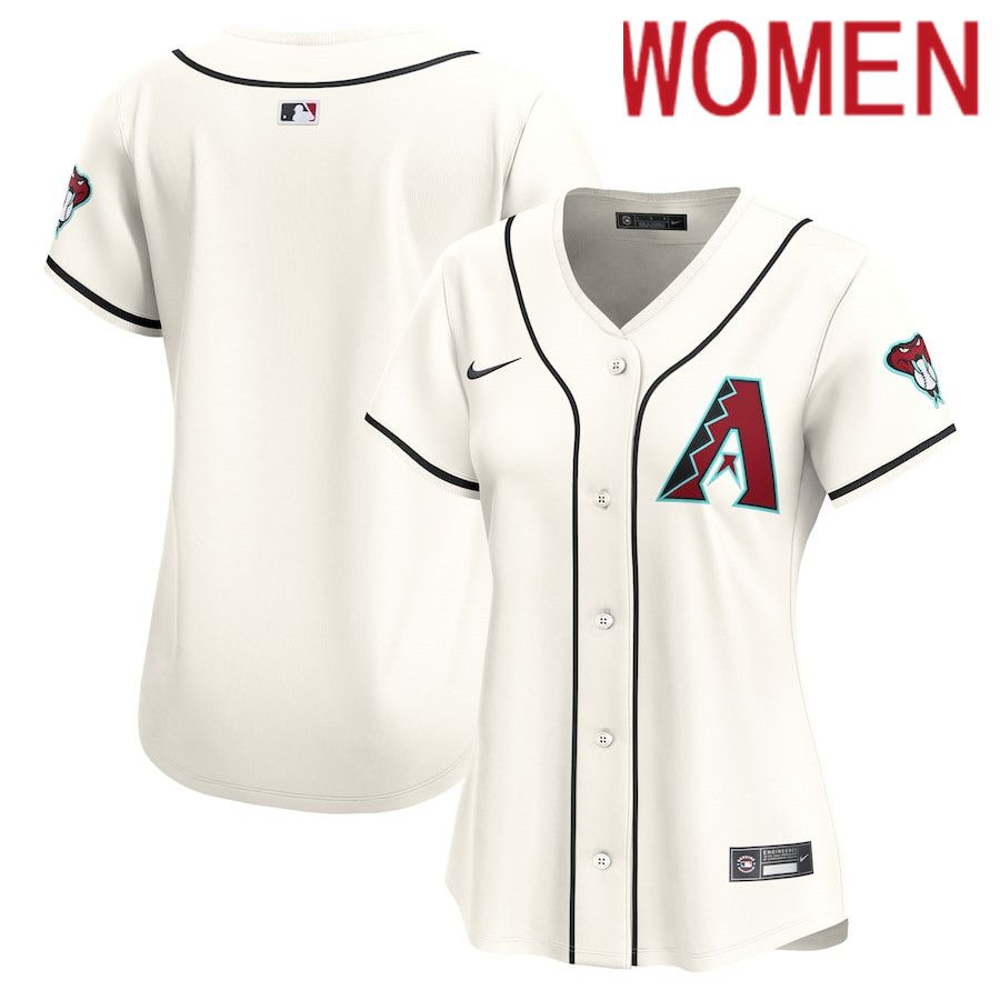 Women Arizona Diamondbacks Blank Nike White Home Limited MLB Jersey